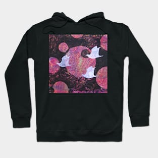 Three Cosmic Birds Monoprint Original Hoodie